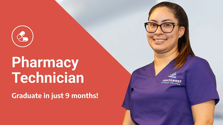 Pharmacy Technician student at Northwest Career College in Las Vegas with 9-month graduation option