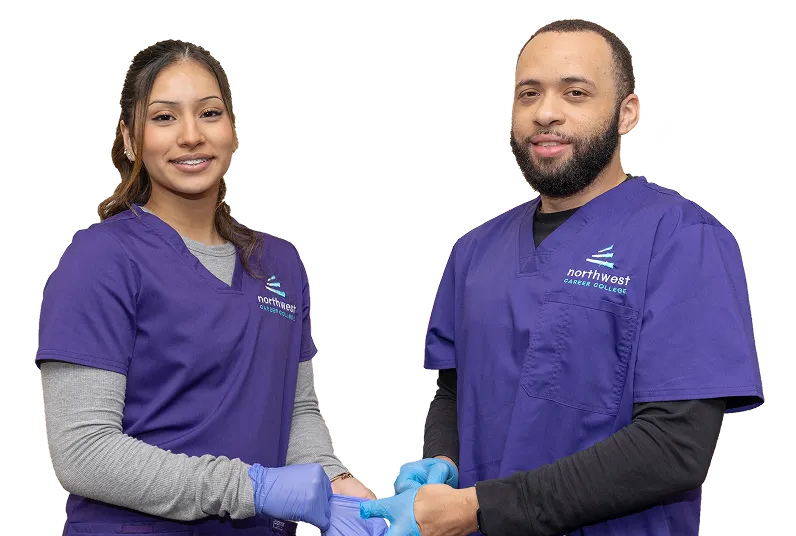 Phlebotomy programs in Las Vegas with students at Northwest Career College practicing hands-on training